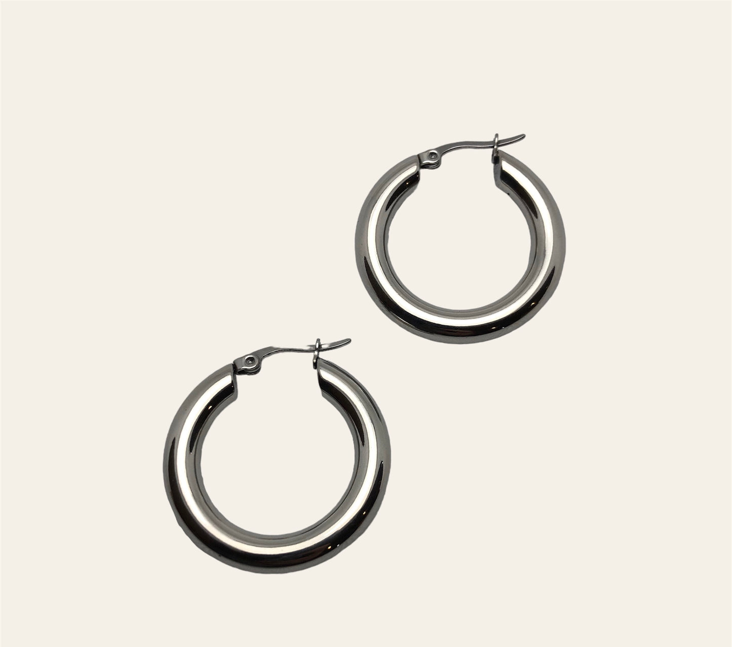 Stella Hoops Steel Silver