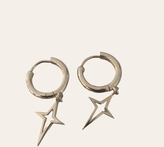Starburst Earrings Silver
