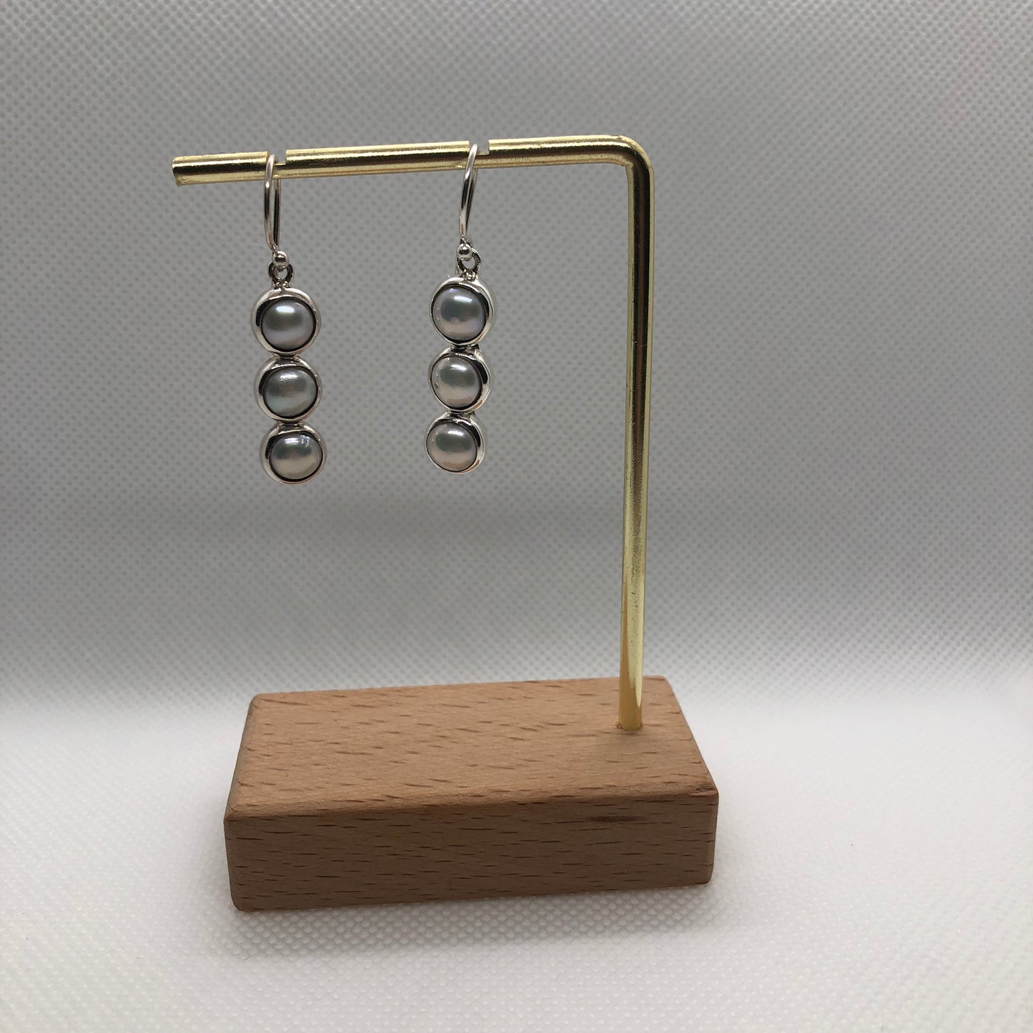 Pearl Trio Drop Earrings