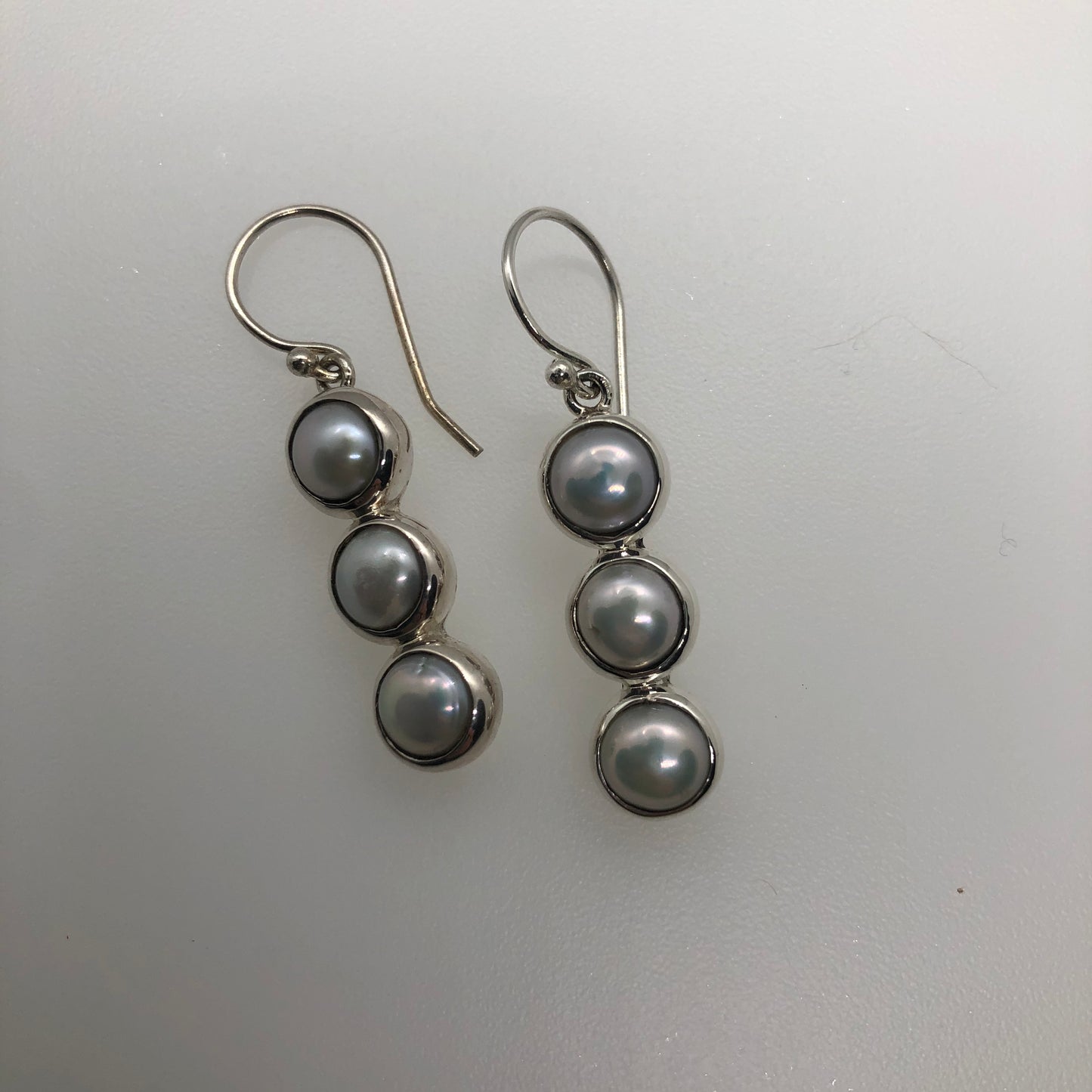 Pearl Trio Drop Earrings